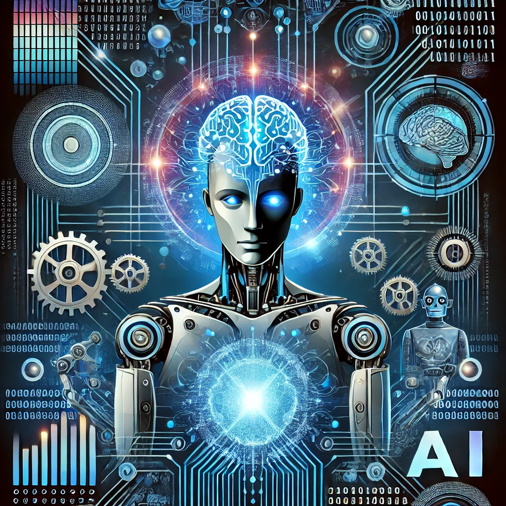 Illustration unique de l’évolution des IA et de la robotique, générée par IA avec ChatGPT
